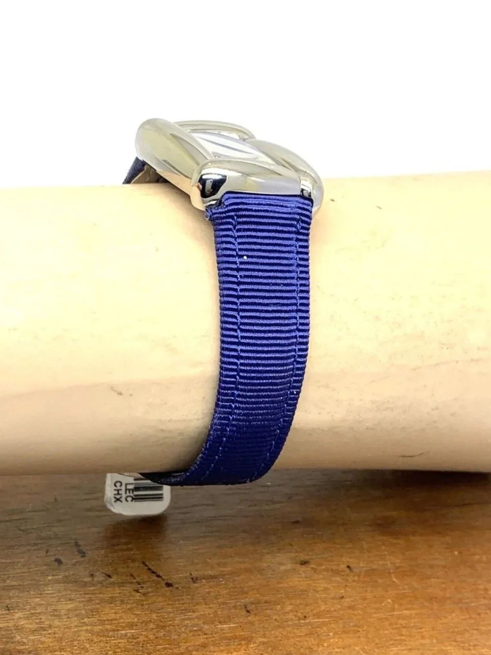 Henry Dunay Sabi Women's Watch Swiss Quartz Tank Blue Dial Leather Nylon Strap